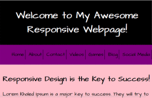 responsive screen shot